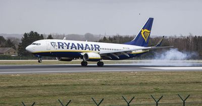 Ryanair plane makes skid landing in heavy winds as UK braces for Storm Eunice