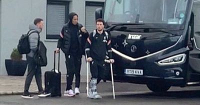 Diogo Jota left Italy on crutches as Liverpool star's injury worse than first feared