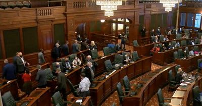 Bare-faced battle: Nine Republicans ousted from Illinois House for not wearing masks after heated debate