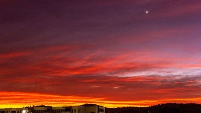 Tonga's lingering volcanic plume has rekindled spectacular sunsets over Australia