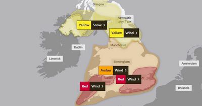 Storm Eunice: Second red weather warning issued as danger zone extended by Met Office