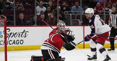 Arvid Soderblom struggles as Blackhawks fall to Blue Jackets