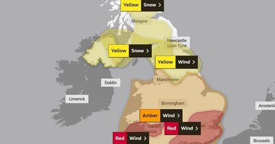 Storm Eunice update from Met Office as schools and roads close