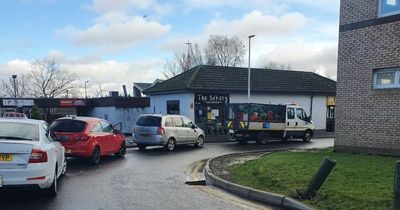 Fuming Lanarkshire resident snaps council van parked on double yellow lines blocking road