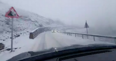 Storm Eunice wreaks havoc as dashcam footage shows blizzard conditions on Scots roads
