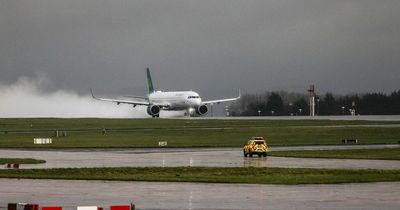 Skilled pilots filmed landing at Manchester Airport as Storm Eunice hits UK with record winds