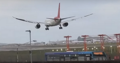 Livestream shows 'intense' plane landings at Heathrow Airport in extreme Storm Eunice wind