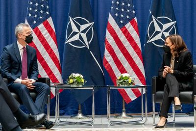 VP Harris heralds NATO unity as Ukraine crisis grows