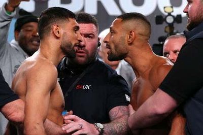 Kell Brook avoids hefty fine by making weight for Amir Khan grudge match as tempers flare once again