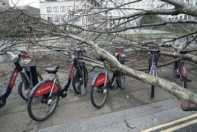 Man killed by falling tree as Storm Eunice brings record-breaking wind speeds