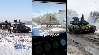 Amateur images cast doubt on Russian claims that troops are withdrawing from Ukraine border