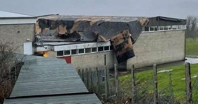 Storm Eunice blows roof off Merthyr school