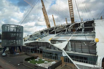 Storm Eunice shreds roof of The O2 arena, site of upcoming UFC London event