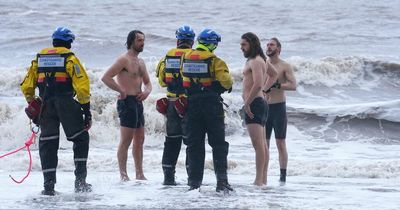 Storm Eunice: Coastguard step in after men take dip in stormy New Brighton sea