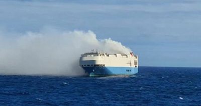 'Ghost’ ship with 1,300 supercars ‘worth £120m’ drifting at sea after crew flee fire