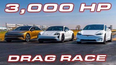 Porsche Taycan Turbo S Can't Hang With 1,000+ HP Tesla And Lucid