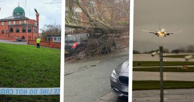 Trains suspended, roads blocked and buildings battered - Storm Eunice brings day of chaos to Greater Manchester