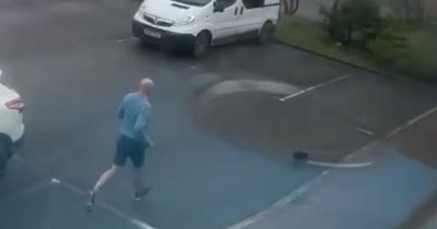 Man curses Storm Eunice as it blows his wig clean off - and he chases after it