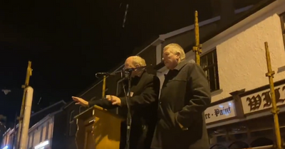 Markethill Protocol protest sees Sammy Wilson booed and called "traitor"