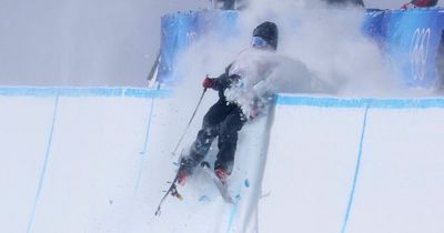 British skier escapes injury after landing on back in horror crash in Winter Olympics final