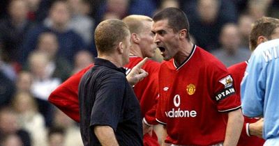 Roy Keane 'scared referees' after making opponent bleed with flying elbow