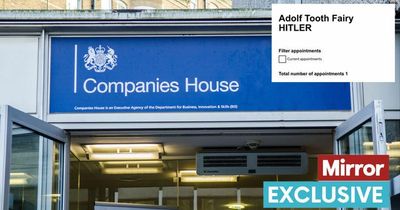 Companies House failed to probe bosses with names like 'Adolf Tooth Fairy Hitler'