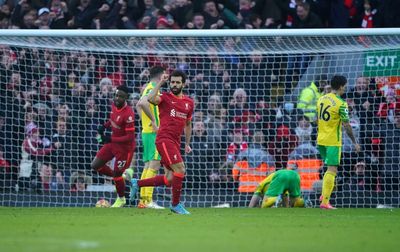 Mohamed Salah scores 150th Liverpool goal in comeback win over Norwich