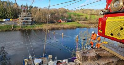 Process to re-erect Union Chain Bridge between England and Scotland gets under way