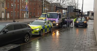 One person injured after car crash outside Cabot Circus in Bristol city centre