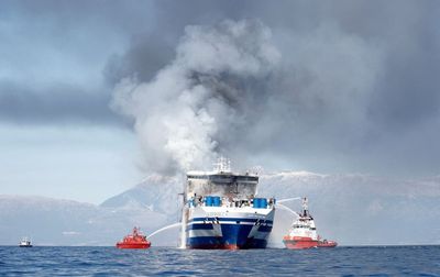 Greece ferry fire: Missing Olympia passenger found alive as hunt for 11 others continues