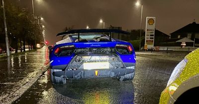 M8 Lamborghini driver 'fails drug test' after running out of fuel near Glasgow Airport