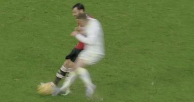 Gary Neville makes feelings clear on tackle on Bruno Fernandes before second Leeds goal