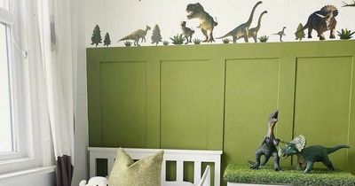 Mum creates 'dinosaur room' for £60 using bargains from B&M, Wilko, B&Q and Poundland