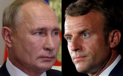 Macron, Putin agree to work for eastern Ukraine ceasefire