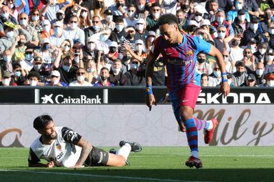 Pierre-Emerick Aubameyang bags a brace as Barcelona thrash Valencia