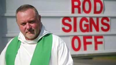 Father Rod Bower, author of politically charged church billboard, leaves Central Coast