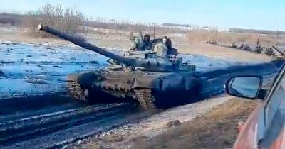 Russian Terminator tanks move within two miles of Ukrainian border as war fears grow