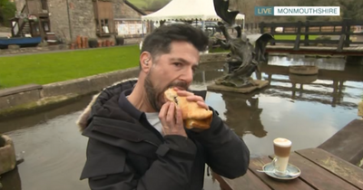 ITV This Morning: Holly Willoughby in disbelief as Craig Doyle visits Wales and eats biggest teacake we've seen
