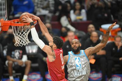 WATCH: Boston’s Jayson Tatum gets 8 points, 4 boards, 5 assists with Team LeBron in 2022 NBA All-Star Game