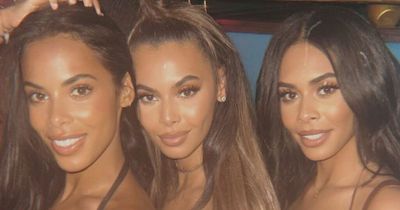 Rochelle Humes poses with her lookalike sisters - can you tell who's who?