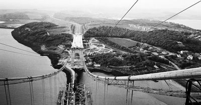 Incredible archive photos show Forth Road Bridge under construction