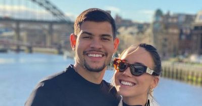 Newcastle United's new signing Bruno Guimaraes gets into the Geordie spirit on Quayside walk