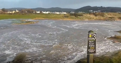 Donegal golf course left underwater as Storm Franklin wreaks havoc