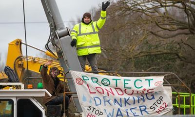 Activists who occupied 100ft HS2 drilling rig convicted over protest