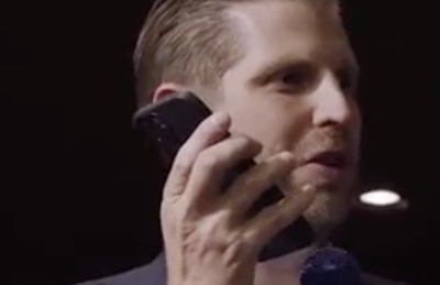Eric Trump called his father on stage to say ‘I love you’. It did not go well