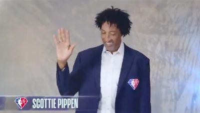 NBA fans had so many jokes about Scottie Pippen’s awkward waves during NBA 75 celebration
