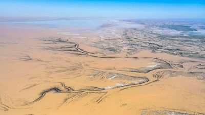 Lake Eyre begins filling with water much to the delight of graziers, businesses and tourists