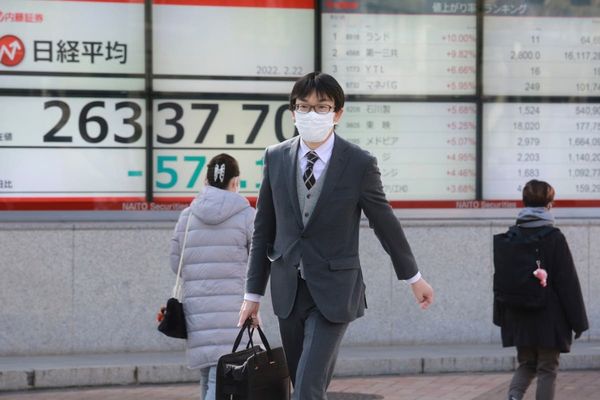 Asian shares drop as Putin orders troops to east Ukraine