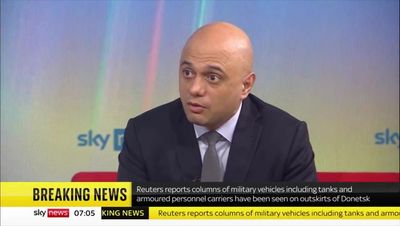 Ukraine crisis: Sajid Javid says ‘Russian invasion has begun’ after Putin orders troops into region