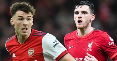 Arsenal star Kieran Tierney "always felt" he was better than Liverpool rival Andy Robertson